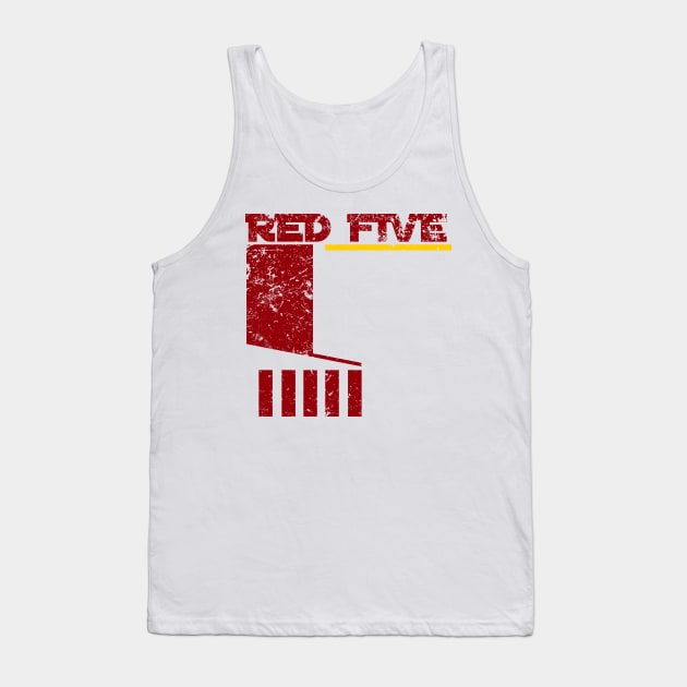 Red 5 Tank Top by SimonBreeze